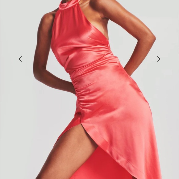 Retrofete Sabrina Dress in Coral - Picture 4 of 5